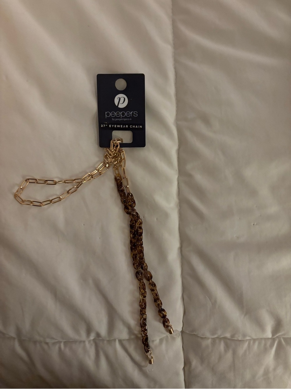 Peepers Gold and Tortoiseshell Eyewear Chain